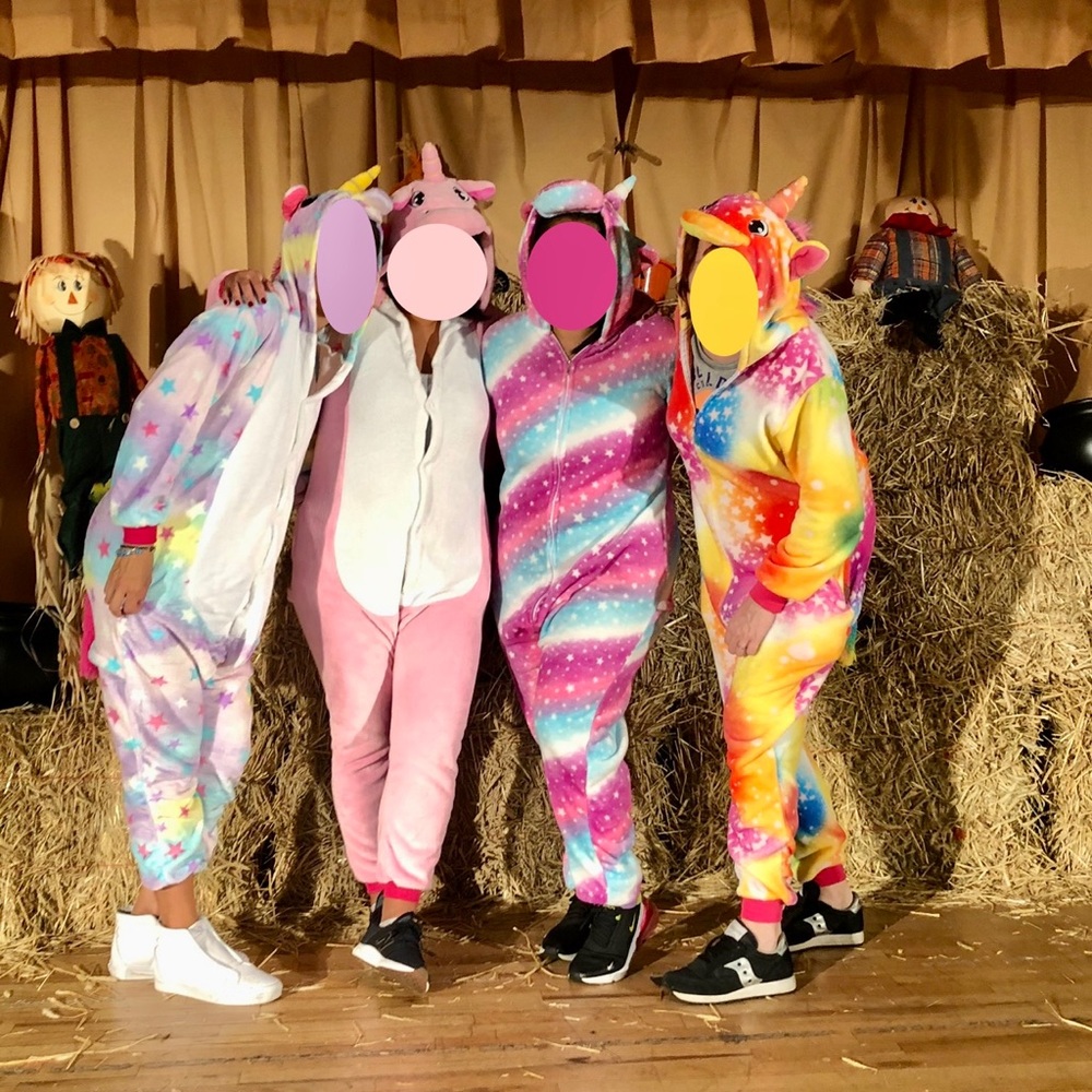 ABENCA Fleece Onesie Pajamas for Women Adult Unicorn Halloween